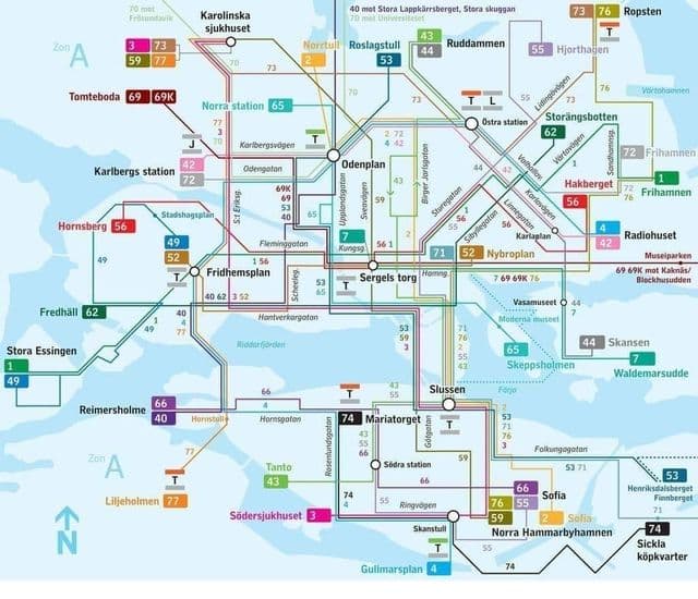斯德哥尔摩汽车站地图