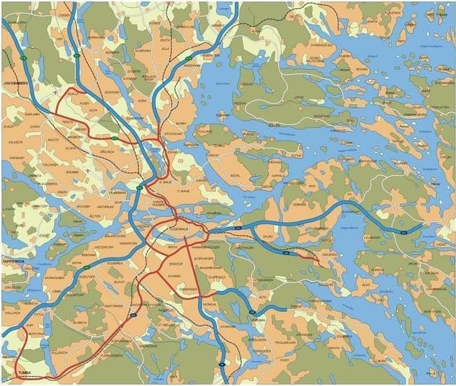 斯德哥尔摩道路图