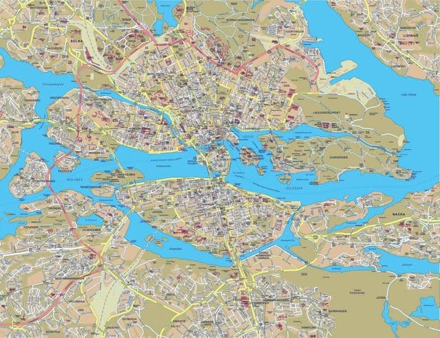 斯德哥尔摩街道地图