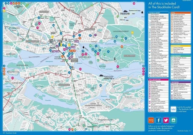 斯德哥尔摩观光地图